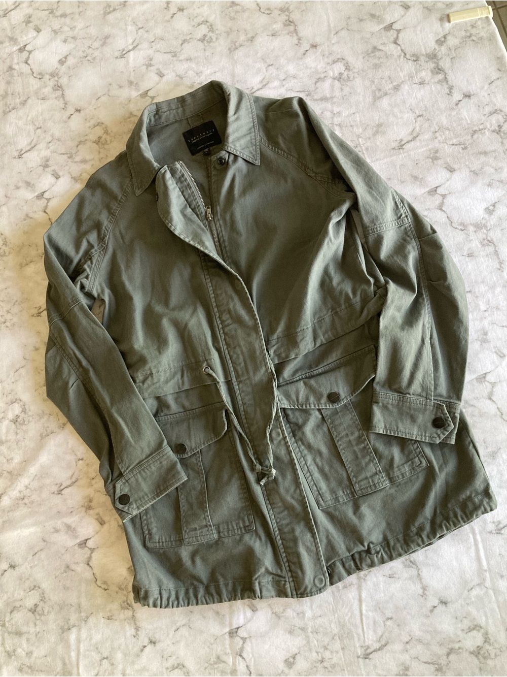 Sanctuary Olive green Utility Jacket with Drawstring Waist